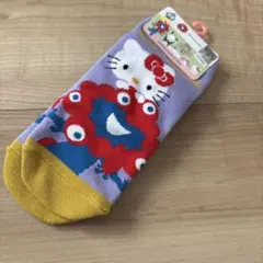 万博会場限定 ミャクミャク ハローキティ サンリオ ソックス　靴下22〜24cm