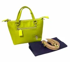 U.S.POLO ASSN. ミニトートバッグ ショルダーバッグ ライムグリーン