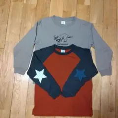 devrock 恐竜プリント 長袖カットソー　2枚