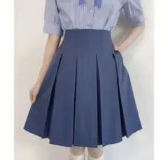 フィント F i.n.t ボックスプリーツスカート （BLUE）