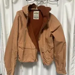 オレンジ フード付きジャケット 古着