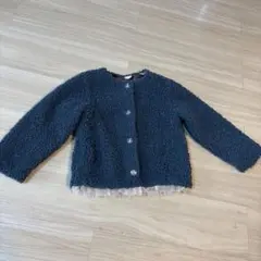 nino ボアジャケット 120サイズ モコモコブルー