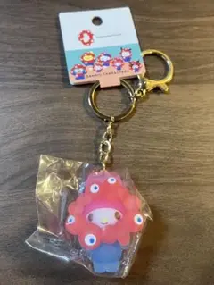 ① マイメロ　サンリオ　ミャクミャク　立体　クリア　マスコット　キーホルダー
