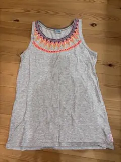 Cube Sugar 刺繍タンクトップ グレー