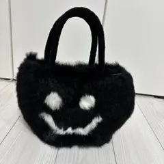 スマイルフェイス ラビットファーバッグ