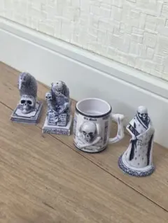 スカル モチーフ フィギュア マグカップ 4点セットのサムネイル