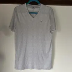 【美品】Hollister グレー Vネック Tシャツ M