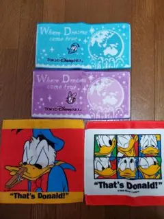 ドナルドダックミニタオル4枚セット