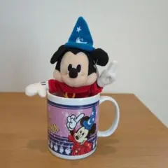 ミッキーマウス　ファンタジア　ぬいぐるみキーホルダー・マグカップセット