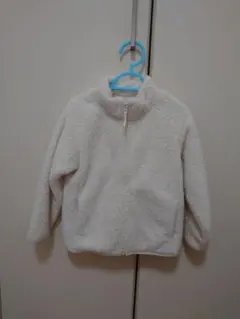 UNIQLO キッズ フリースジャケット ホワイト　110cm