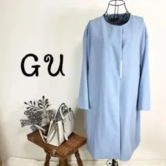 新品タグ付き　gu ジーユー　Lサイズ　ボリュームスリーブ　春物ノーカラーコート