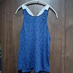 adidas ヨガウェア タンク トップ ブルーLサイズ