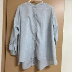 studio CLIP リネン　麻　シャツ 　グレー　長袖　フリーサイズ