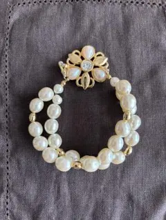 パール フラワーモチーフ ブレスレット