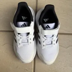 adidas 21cm キッズ　ジュニア　スニーカー　白　黒