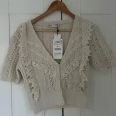 ZARA 半袖カーディガン M