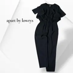 美品 アパートバイローリーズ ブラックオールインワン フォーマル 半袖 上品 L