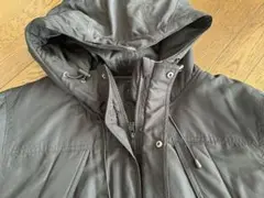 お値下げ中！ブラックダウンジャケット フード付き　中綿ジャケットコート　軽量