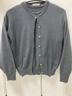長袖カーディガン＆半袖セーター アンサンブル春秋グレー目立つ傷汚はない中古品