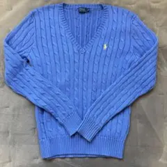 Polo Ralph Lauren Vネックセーター L 青