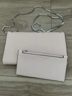 CHARLES & KEITH ピンク ショルダーウォレット