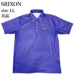 SRIXON 紫 水玉模様 ポロシャツ LL
