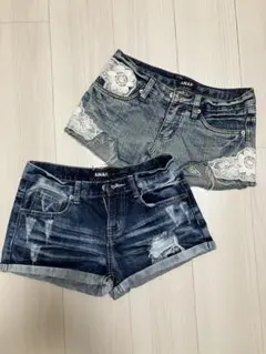 ANAP デニムショートパンツ 2点セットSのサムネイル