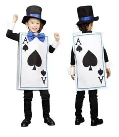 トランプのコスチューム ハロウィン　スペード コスチューム 子供用フリーサイズ