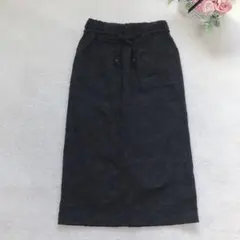 H＆M タイトスカート 定番 ロング シンプル カジュアル 黒 ベーシックのサムネイル