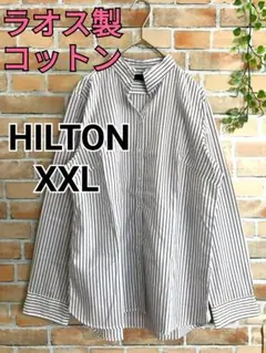 のっざ 様専用　HILTON　ストライプ　シャツ　きれいめのサムネイル