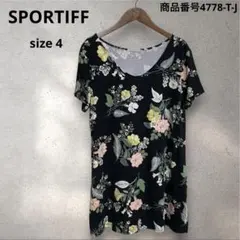 SPORTIFF 花柄半袖チュニック　サイズ4のサムネイル