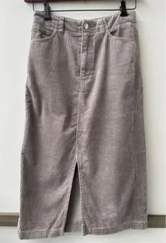 LOWRYS FARM ローリーズファーム コーデュロイ ロングスカート グレー