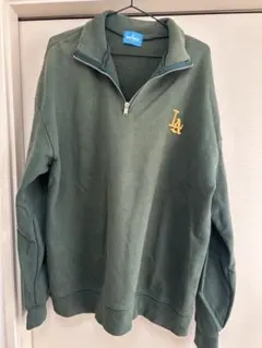 STAY GOLD グリーン ハーフジップアップトレーナー