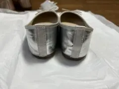 シルバー バレエシューズ リボン付き