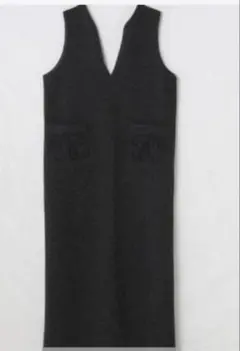 新品tal.by yumi コード刺繍 ジャンパースカート LL ブラック