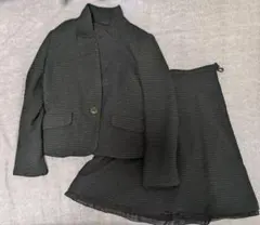 黒ジャケットとスカートセット　13号　セレモニースーツ
