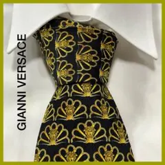 GIANNI VERSACE メデューサ 切替 シルク ネクタイ イタリア製