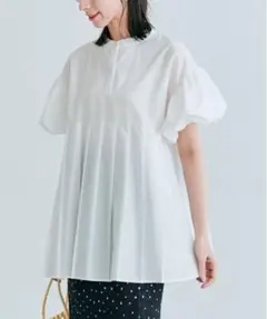 美品 ships ソリッド フリルフレンチスリーブ ブラウス - メルカリ
