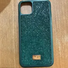 Swarovski グリーン ソフトケース　iPhone12プロ