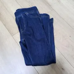 110cm 濃紺ストレートデニム風パンツ