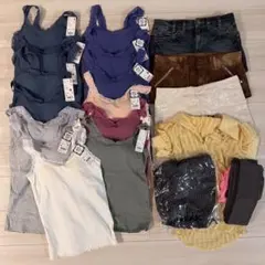 ユニクロ　リブレースブラタンクトップ　M