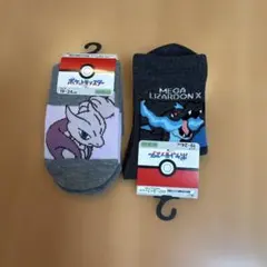 ポケモン キッズ靴下 19-24cm 2足セットクルー丈