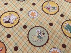 松山敦子 YUWA 生地 30's Collection レトロアニマル 黄色