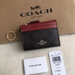 新品 COACH コーチ 定価23,100円 レザー コイン パス 財布