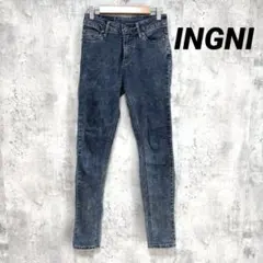 【INGNI】スキニーデニムパンツ ストレッチ素材 M ポケット ネイビー