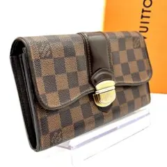 【美品】ルイヴィトン ダミエ ポルトフォイユシスティナ 長財布 レディース