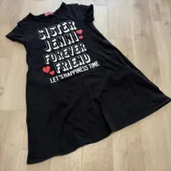 Jenni ブラック 半袖ワンピース　160sizeのサムネイル