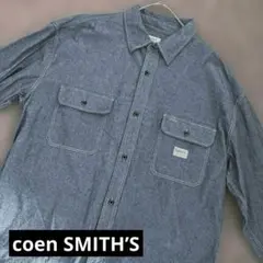 coen ダンガリー長袖シャツ