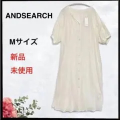 (B-994) ANDSEARCH シアー ロングシャツ ワンピース 七分袖