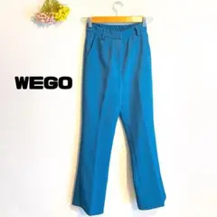 美品　WEGO ブルー ストレートパンツ Sサイズ 　ウエストゴム